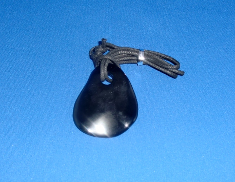 Stone pendant - Jet Black