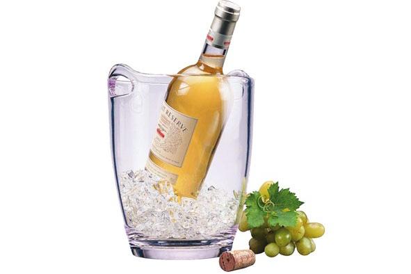 Acrylic Wine Cooler with handles D.18.5Cm-H.23,5Cm